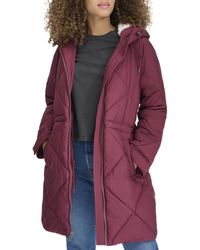 Levi's - Soft Sherpa Lined Diamond Quilted Long Parka Jacket - Lyst