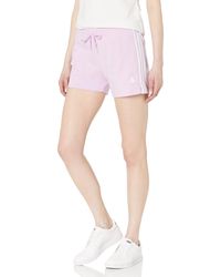 adidas - S Essentials Slim Shorts Clear Lilac/white Large - Lyst