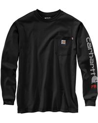 Carhartt - Flame Resistant Force Original Fit Midweight Long Sleeve Signature Sleeve Logo T-shirt - Lyst