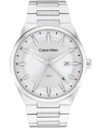 Calvin Klein - Orologio con Movimento Quarzo a Tre Lancette e Calendario da Uomo Collezione DISTINGUISH con Cinturino in Acciaio Inossidabile - Lyst