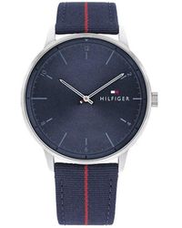 Tommy Hilfiger - Quartz Stainless Steel And Nylon Strap Casual Watch - Lyst