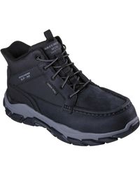Skechers - Moc Hands Free Slip Ins Santoro Leather Nano Safety Toe Industrial Boot - Lyst