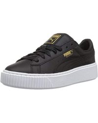 puma women's basket platform core fashion sneaker