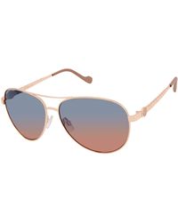 Jessica Simpson - Womens J5702 Stylish Metal Uv Protective S Aviator Sunglasses Glam Gifts For 59 Mm - Lyst