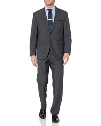 Vince Camuto Mens Two Button Modern Fit Pinstripe Suit 
