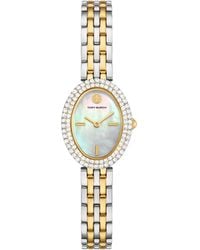 Tory Burch - Oval Two Tone Bracelet Watch - Lyst