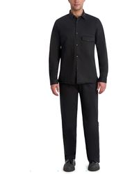 Karl Lagerfeld - Paris 1 Chest Pocket Long Sleeve Stretch Cotton Top - Lyst