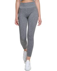 Calvin Klein - Performance Thin Rib High Waist 7/8 Length Tight Leggings - Lyst