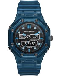 Skechers - Matfield Ana-digi Blue Polyurethane Watch - Lyst