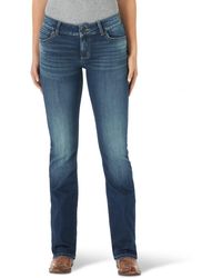 Wrangler - Womens Retro Mae Mid Rise Stretch Boot Cut Jeans - Lyst