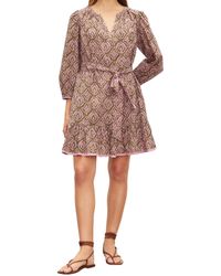 Velvet By Graham & Spencer - Kenley Mosaic Cotton Short Dress - Lyst