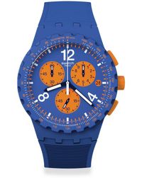 Swatch - Casual Blue Watch Plastic Quartz Primarily Blue - Lyst