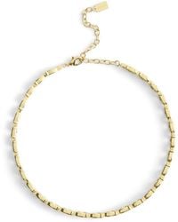 COACH - Jewelry Beveled Signature C Link Choker Necklace - Lyst