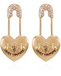 Juicy Couture - Goldtone Scotty Dog Heart Drop Earrings - Lyst
