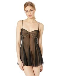 Norma Kamali Underwire Swim Dress In Black Mesh