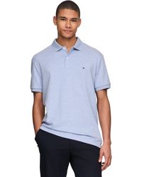 Tommy Hilfiger - Liquid Cotton Regular Short Sleeve Polo Light Blue Heather - Lyst