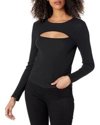 BCBGeneration - Womens Fitted Long Sleeve Top With Cut Out Shirt - Lyst