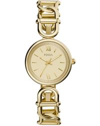 Fossil - Carlie Quartz Stainless Steel Three-hand Dainty Gold Watch - Lyst