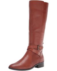 Naturalizer - S Rena Knee High Riding Boot Cider Leather 7 W - Lyst