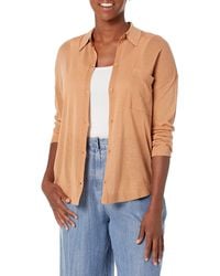 Emporio Armani - A | X Armani Exchange Knitted Linen Sheer Cardigan - Lyst