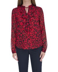 Tommy Hilfiger - Printed Long Sleeve Floral Top - Lyst