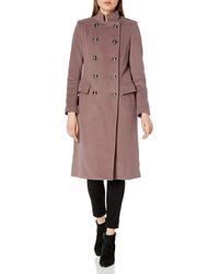 badgley mischka wool wrap coat