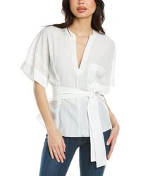 Vince - Cuffed V-neck Top - Lyst