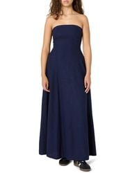 The Drop - 's Carlota Strapless Linen Maxi Dress - Lyst