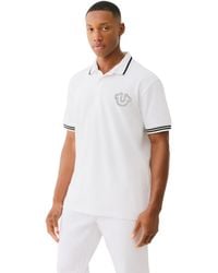 TRUE RELIGION - Ss Buddha Patch Polo | Short Sleeve Polo Shirt With Buddha Logo - Lyst