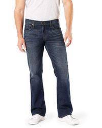 men in bootcut jeans