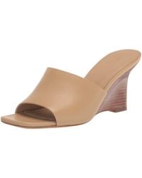 Vince - S Pia Slide Wedge Sandal Blonde Beige Leather 6.5 M - Lyst