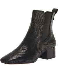 Franco Sarto - S Waxton Square Toe Ankle Bootie Black Leather 8.5 M - Lyst