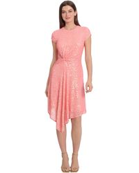 Maggy London - Twist Waist Asymmetric Hem Sequin Dress - Lyst