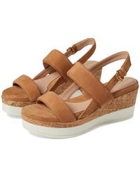 Cole Haan - Aislin Wedge Sandal (Pecan Suede/Cork) Sandals - Lyst