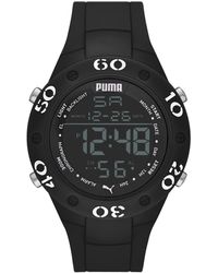 PUMA - 8 Polycarbonate Digital Watch With Polyurethane Strap - Lyst