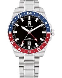 Tommy Hilfiger - Quartz Movement With Dual Time Zone Tracking - Stainless Steel Bracelet - 20 Atm Water Resistance - Gift For Him - Premium - Lyst