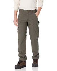 relaxed fit flannel lined work pants