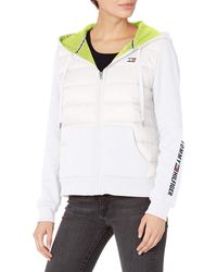 tommy jeans oversized tube quilted coat