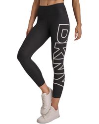 DKNY - Tight Exploded Logo High Waist Balance Compression Legging - Lyst