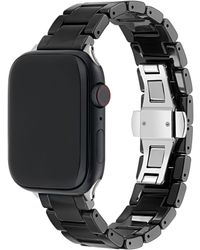 Ted Baker - Black Ceramic Strap Silver Buckle For Apple Watch® - Lyst