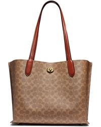 COACH - Coated Canvas Signature Willow Tote - Lyst