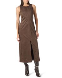 The Drop - 's Mina Faux Suede Maxi Dress With Front Slit Detail - Lyst
