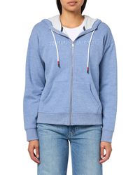 Tommy Hilfiger - Performance Zip-front Fleece Jacket With Hood,true Blue Heather,m - Lyst