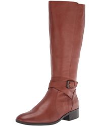 Naturalizer - S Rena Knee High Riding Boot Cider Leather Wide Calf 9 M - Lyst