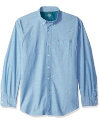 IZOD Mens Newport Long Sleeve Button Down Tattersal Oxford Shirt