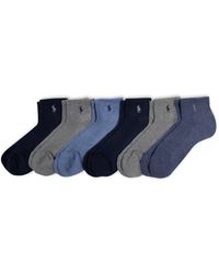Polo Ralph Lauren - Classic Sport Performance Cotton Ankle Socks 6 Pair Pack - Lyst
