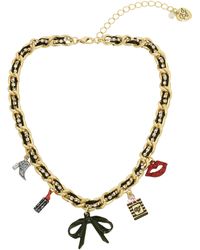 Betsey Johnson - S Going All Out Charm Necklace - Lyst