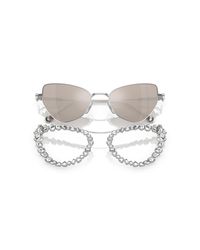 Swarovski - Sk 7011 With Crystal Clip-on Butterfly Sunglasses - Lyst