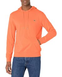 Lacoste Jersey Tshirt Hoodie in Orange 