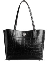 COACH - Embossed Croc Willow Tote - Lyst